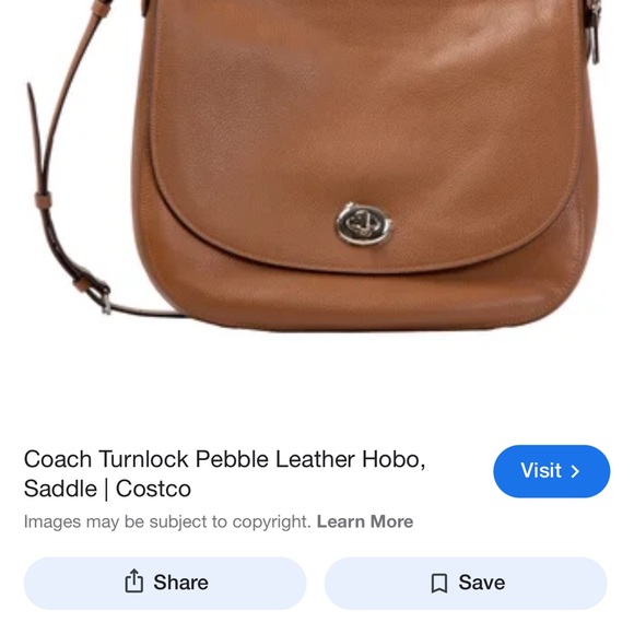 Coach Pebble Leather Crossbody in Warm Chestnut - Picture 9 of 9